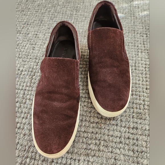 Vince Women's Dark Burgundy Suede Slip-Ons, Size US 9/ EUR 40 - Picture 4 of 14